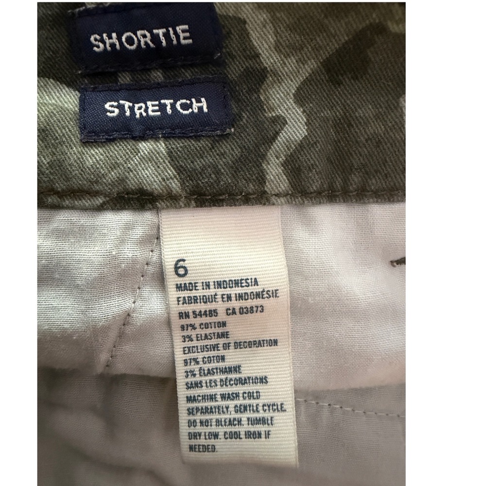 American Eagle Camo Shorts Size 6 Stretch Low Rise Y2K Mini Shorts - Picture 6 of 8